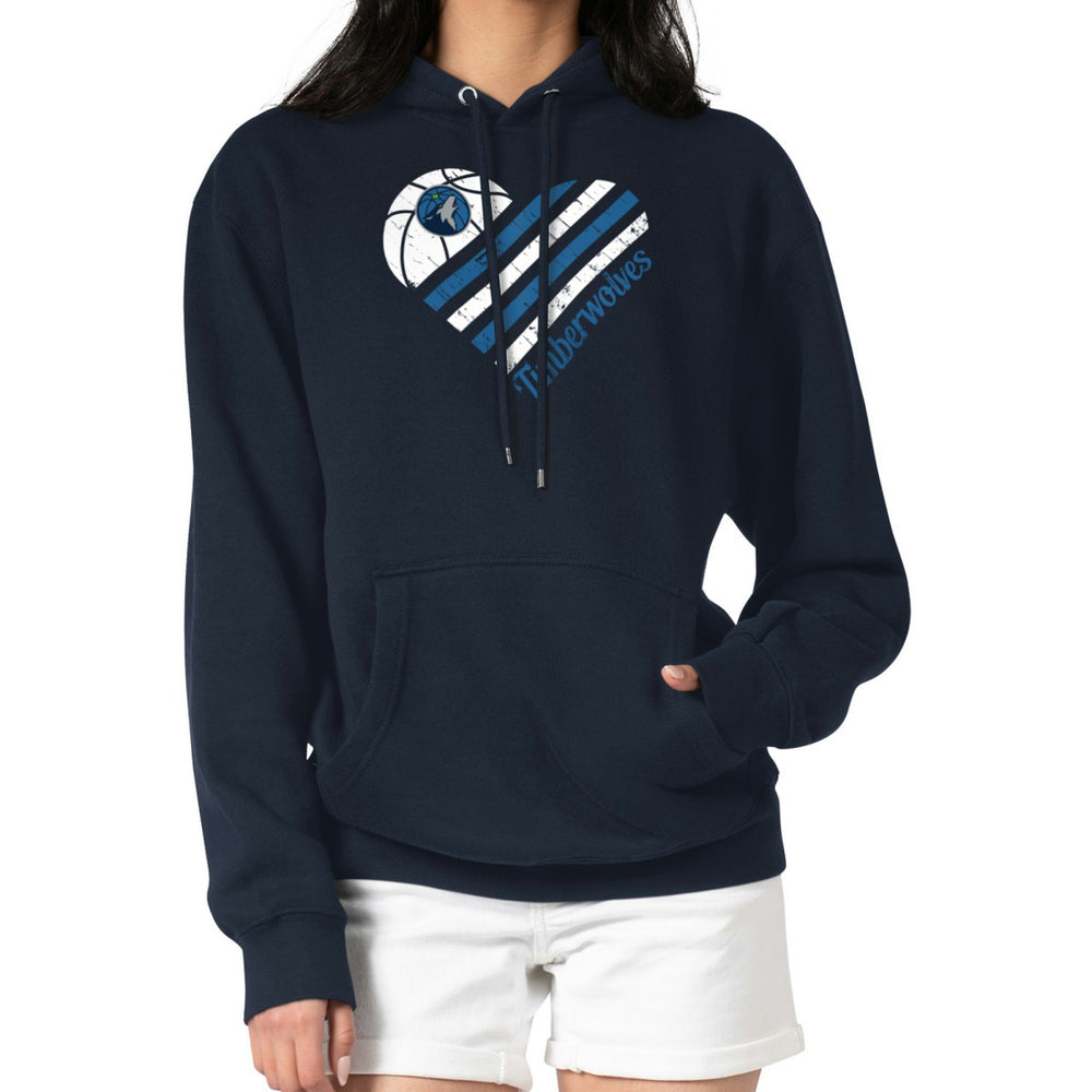 Minnesota Timberwolves G-III 4Her by Carl Banks Women's Heart Pullover Hoodie - Navy online