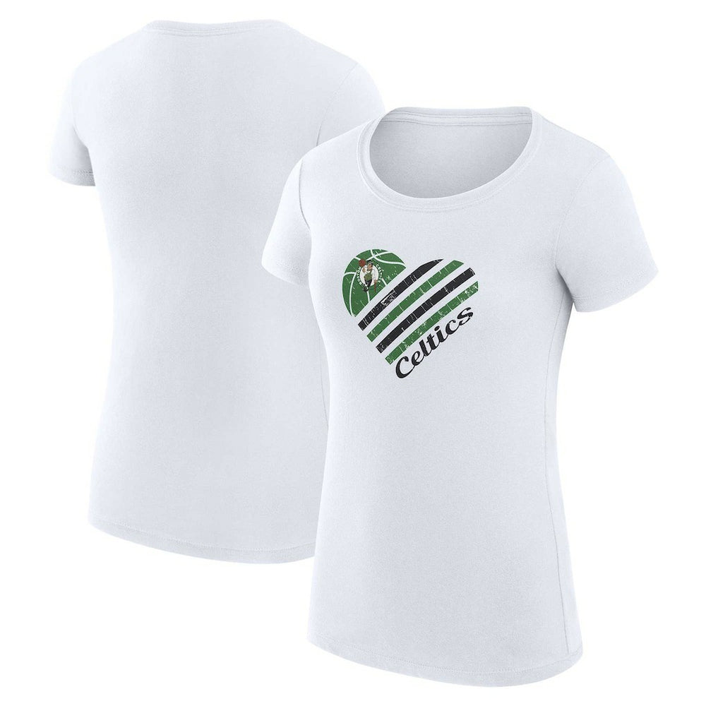 Boston Celtics G-III 4Her by Carl Banks Women's Super-Slim Fit Lightweight Heart T-Shirt - White online