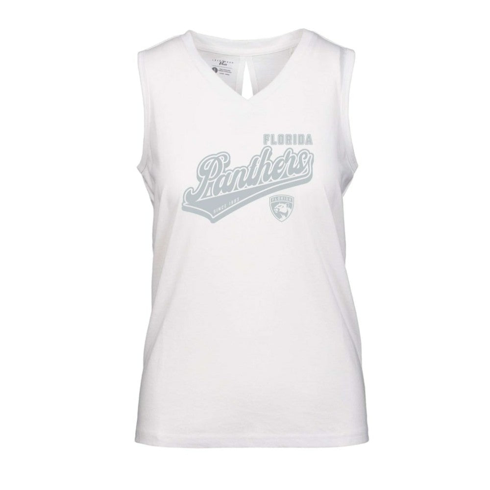Florida Panthers Levelwear Women's Paisley Sweep V-Neck Tank Top White