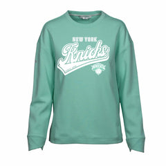 New York Knicks Levelwear Women's Fiona Sweep Pullover Sweatshirt - Mint for sale