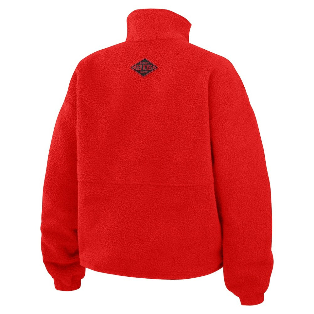 Detroit Red Wings WEAR by Erin Andrews Women's Polar Fleece Half-Zip Jacket Red