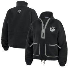 Los Angeles Kings WEAR by Erin Andrews Women's Polar Fleece Half-Zip Jacket Black
