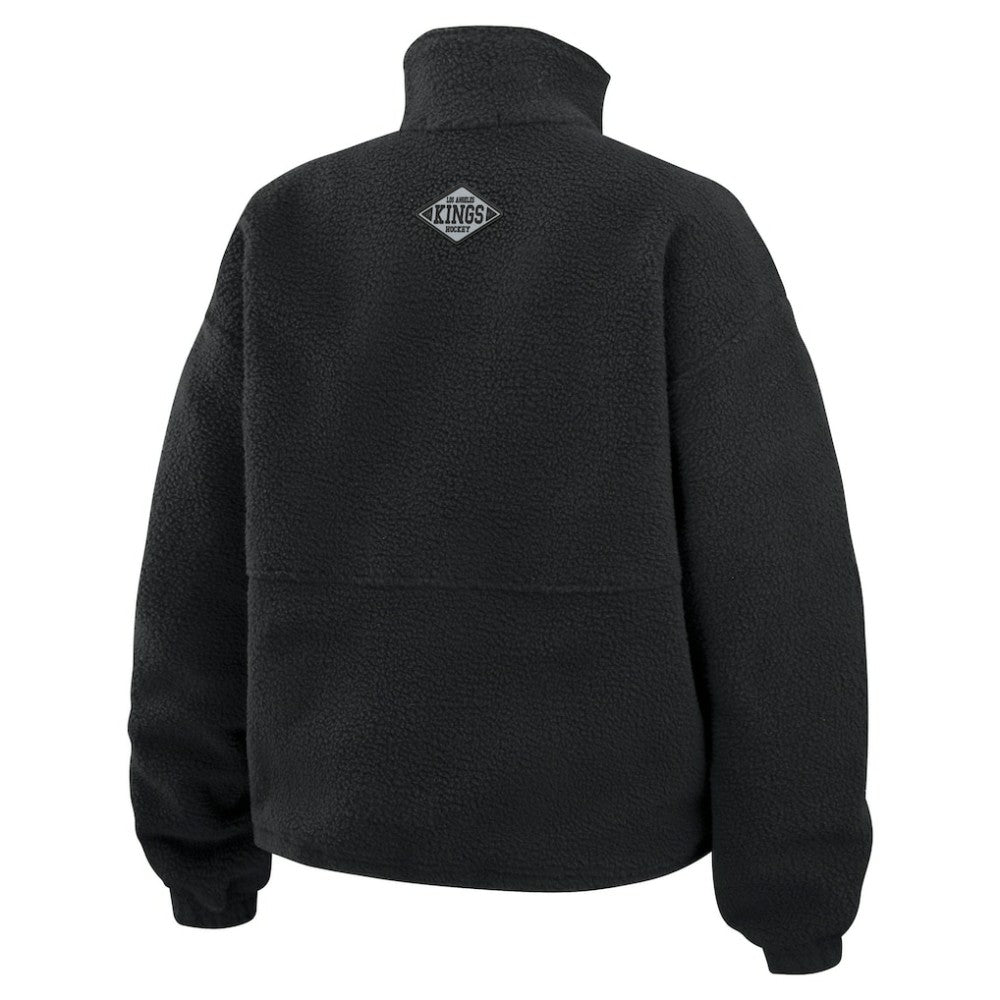 Los Angeles Kings WEAR by Erin Andrews Women's Polar Fleece Half-Zip Jacket Black