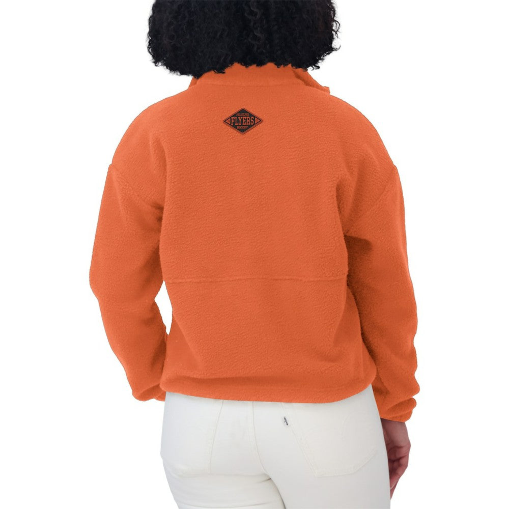 Philadelphia Flyers WEAR by Erin Andrews Women's Polar Fleece Half-Zip Jacket Orange