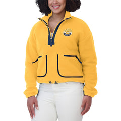 Nashville Predators WEAR by Erin Andrews Women's Polar Fleece Half-Zip Jacket Gold