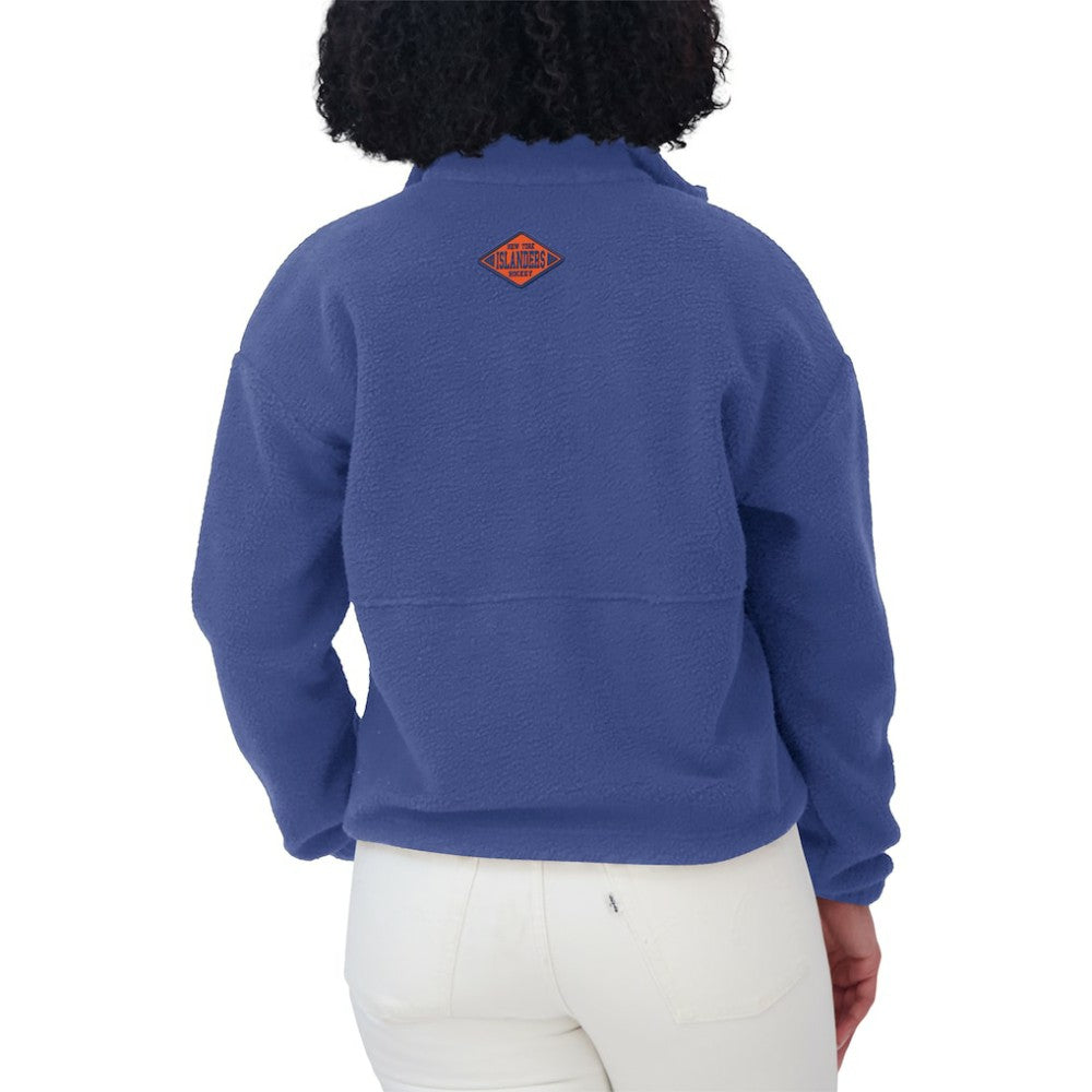 New York Islanders WEAR by Erin Andrews Women's Polar Fleece Half-Zip Jacket Royal