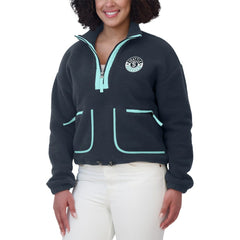 Seattle Kraken WEAR by Erin Andrews Women's Polar Fleece Half-Zip Jacket Deep Sea Blue