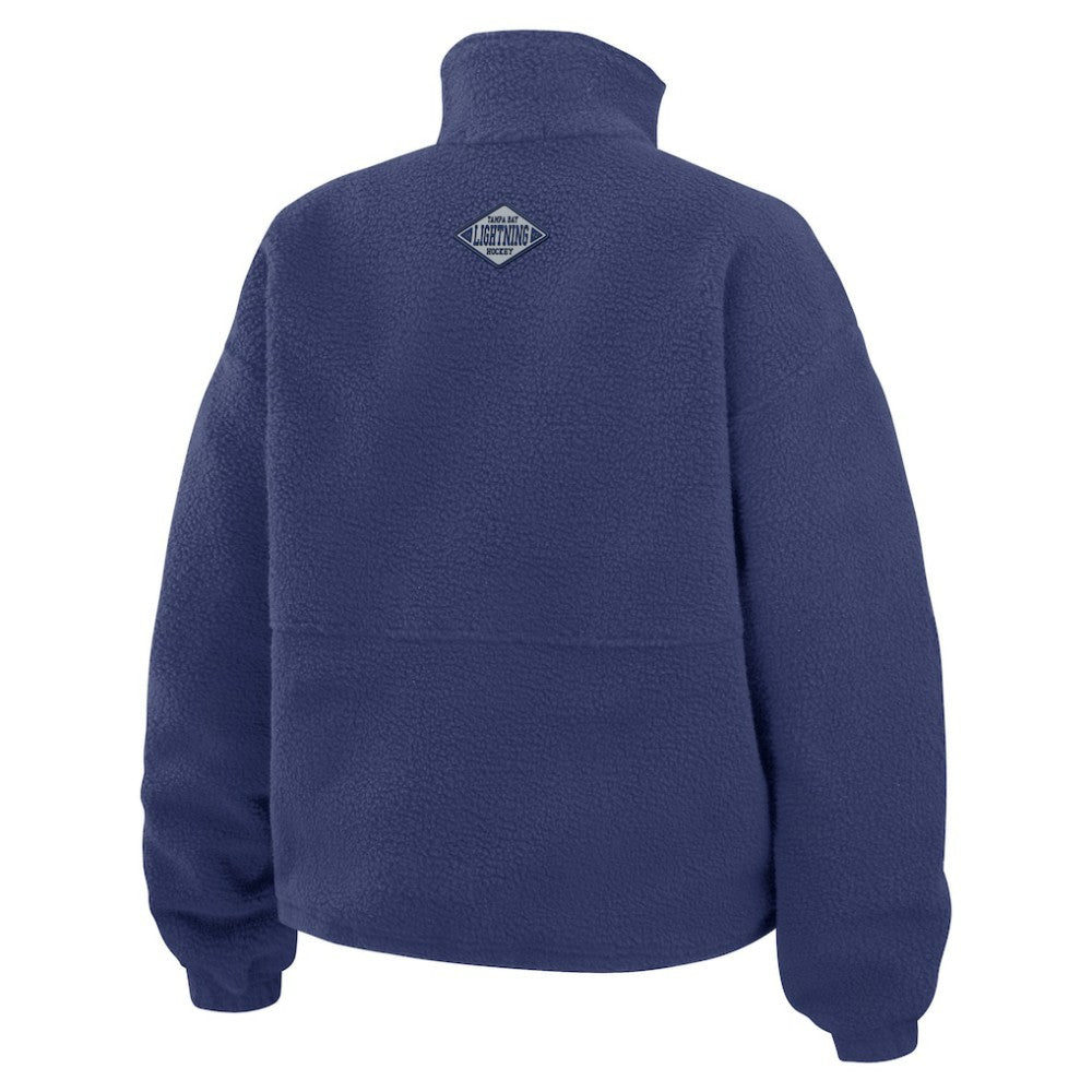 Tampa Bay Lightning WEAR by Erin Andrews Women's Polar Fleece Half-Zip Jacket Blue