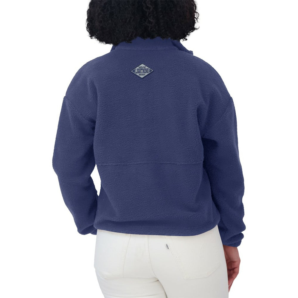 Tampa Bay Lightning WEAR by Erin Andrews Women's Polar Fleece Half-Zip Jacket Blue
