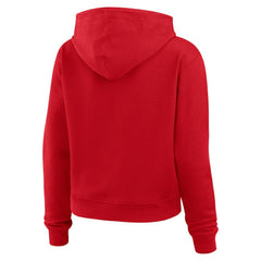 Washington Capitals WEAR by Erin Andrews Women's Waffle-Knit Pullover Hoodie Red