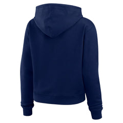 Tampa Bay Lightning WEAR by Erin Andrews Women's Waffle-Knit Pullover Hoodie Blue