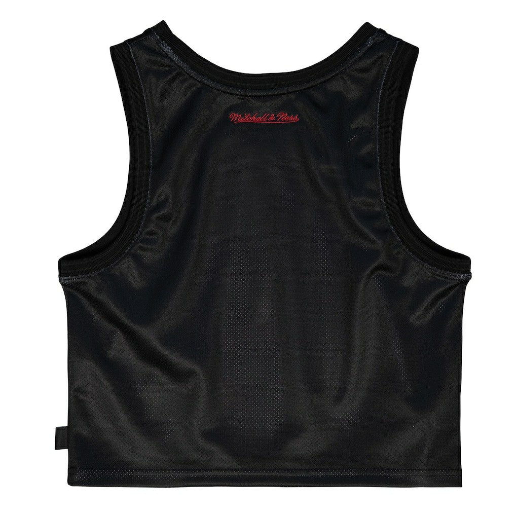 Chicago Bulls Women's Hardwood Classics Big Face 4.0 Cropped Tank Top sale - Black | Mitchell & Ness cheap
