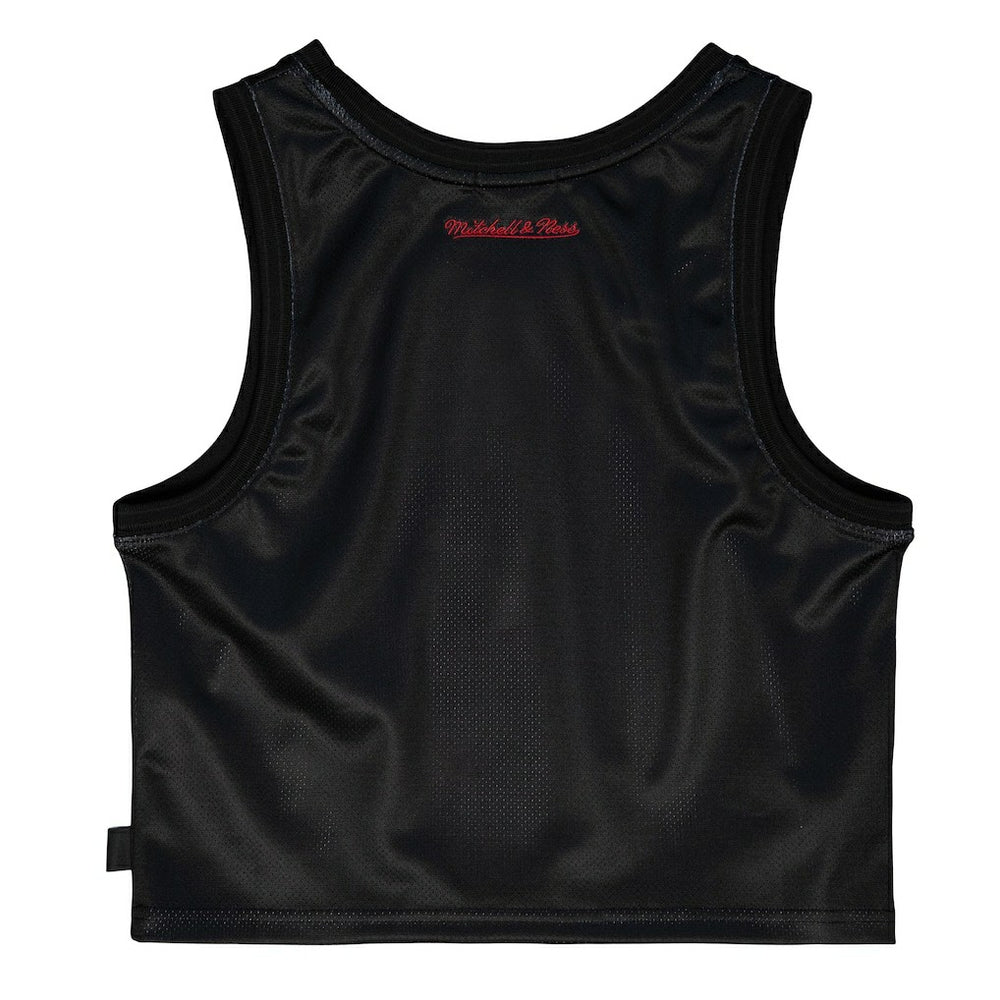 Chicago Bulls Women's Hardwood Classics Big Face 4.0 Cropped Tank Top sale - Black | Mitchell & Ness cheap