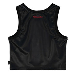 Chicago Bulls Women's Hardwood Classics Big Face 4.0 Cropped Tank Top sale - Black | Mitchell & Ness cheap