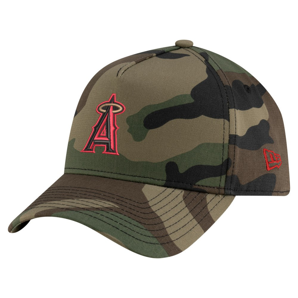 Los Angeles Angels Woodland Team Pop 9FORTY A-Frame Adjustable Hat - Camo | New Era