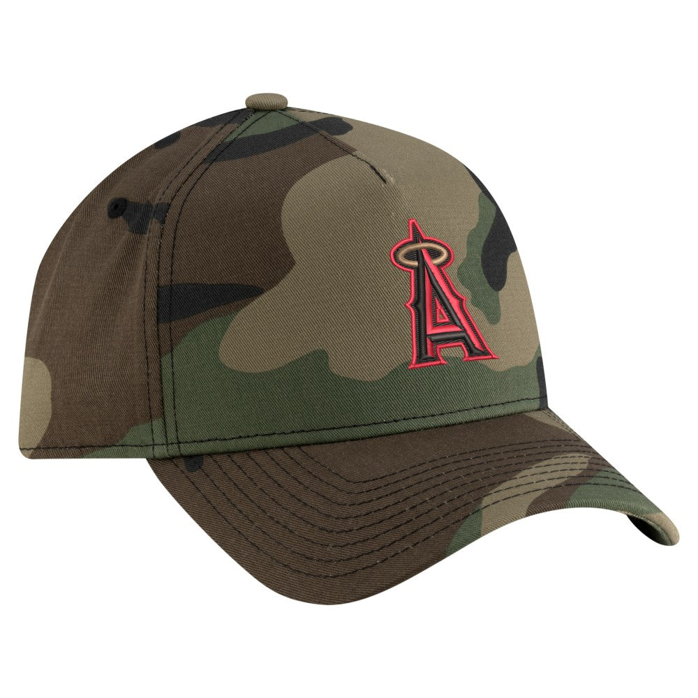 Los Angeles Angels Woodland Team Pop 9FORTY A-Frame Adjustable Hat - Camo | New Era