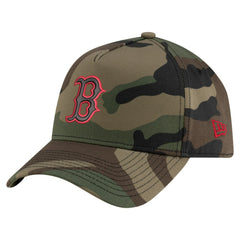 Boston Red Sox Woodland Team Pop 9FORTY A-Frame Adjustable Hat - Camo | New Era