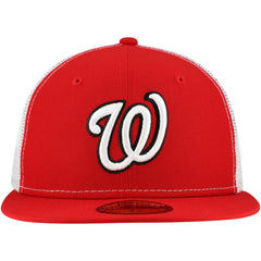 Washington Nationals Team Color 59FIFTY Trucker Fitted Hat - Red | New Era