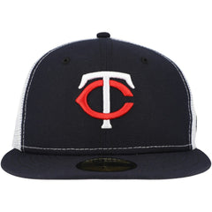 Minnesota Twins Team Color 59FIFTY Trucker Fitted Hat - Navy | New Era