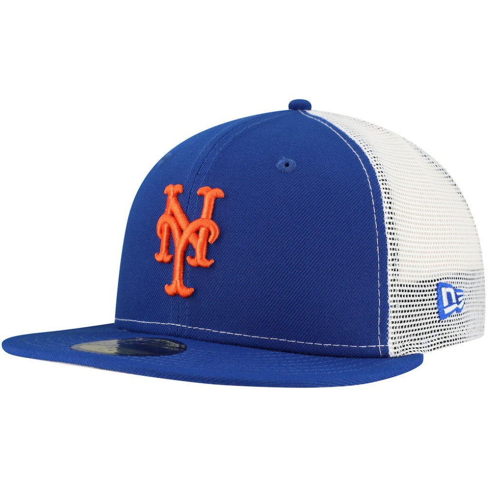 New York Mets Team Color 59FIFTY Trucker Fitted Hat - Royal | New Era