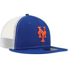 New York Mets Team Color 59FIFTY Trucker Fitted Hat - Royal | New Era