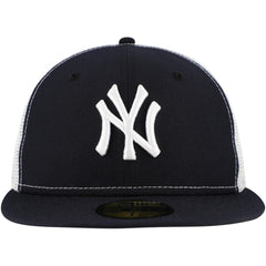 New York Yankees Team Color 59FIFTY Trucker Fitted Hat - Navy | New Era
