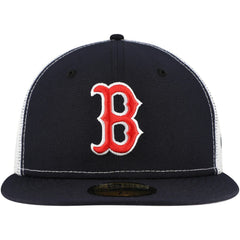 Boston Red Sox Team Color 59FIFTY Trucker Fitted Hat - Navy | New Era