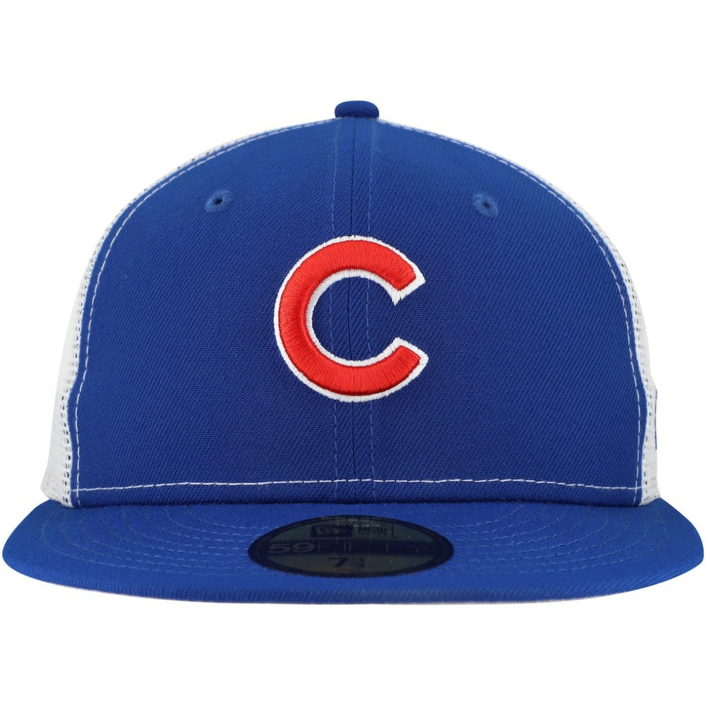 Chicago Cubs Team Color 59FIFTY Trucker Fitted Hat - Royal | New Era