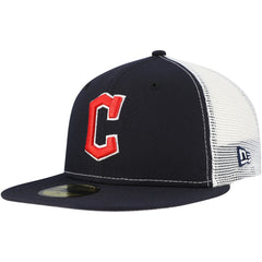 Cleveland Guardians Team Color 59FIFTY Trucker Fitted Hat - Navy | New Era