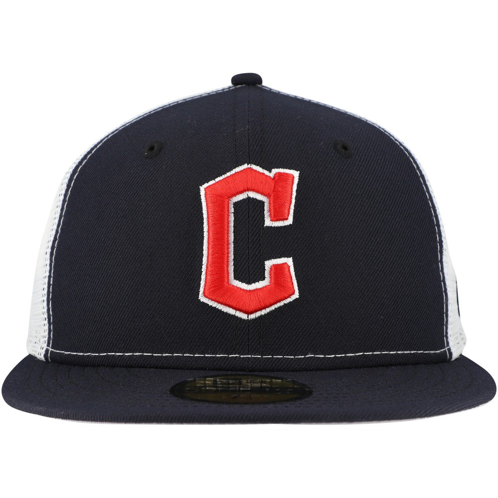 Cleveland Guardians Team Color 59FIFTY Trucker Fitted Hat - Navy | New Era