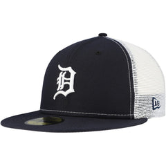 Detroit Tigers Team Color 59FIFTY Trucker Fitted Hat - Navy | New Era