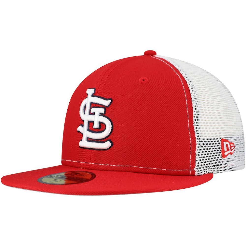 St. Louis Cardinals Team Color 59FIFTY Trucker Fitted Hat - Red | New Era