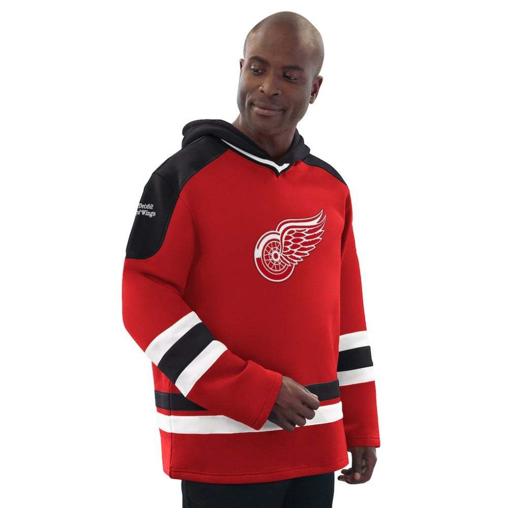 Detroit Red Wings Starter Hockey Pullover Hoodie Red/Black