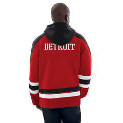 Detroit Red Wings Starter Hockey Pullover Hoodie Red/Black