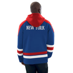 New York Rangers Starter Hockey Pullover Hoodie Blue/Red