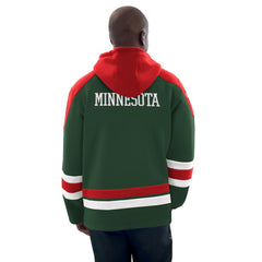 Minnesota Wild Starter Hockey Pullover Hoodie Green/Red