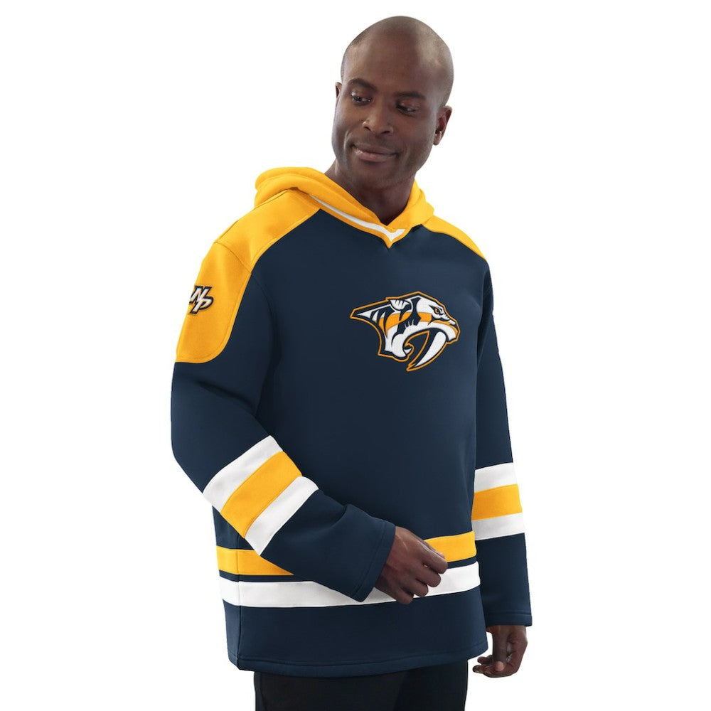 Nashville Predators Starter Hockey Pullover Hoodie Navy/Gold