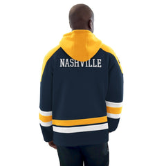 Nashville Predators Starter Hockey Pullover Hoodie Navy/Gold