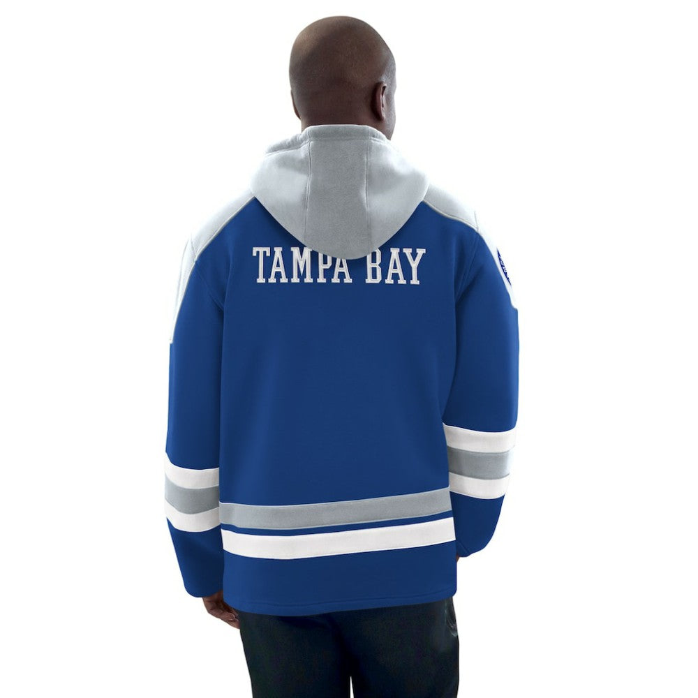 Tampa Bay Lightning Starter Hockey Pullover Hoodie Blue/Gray