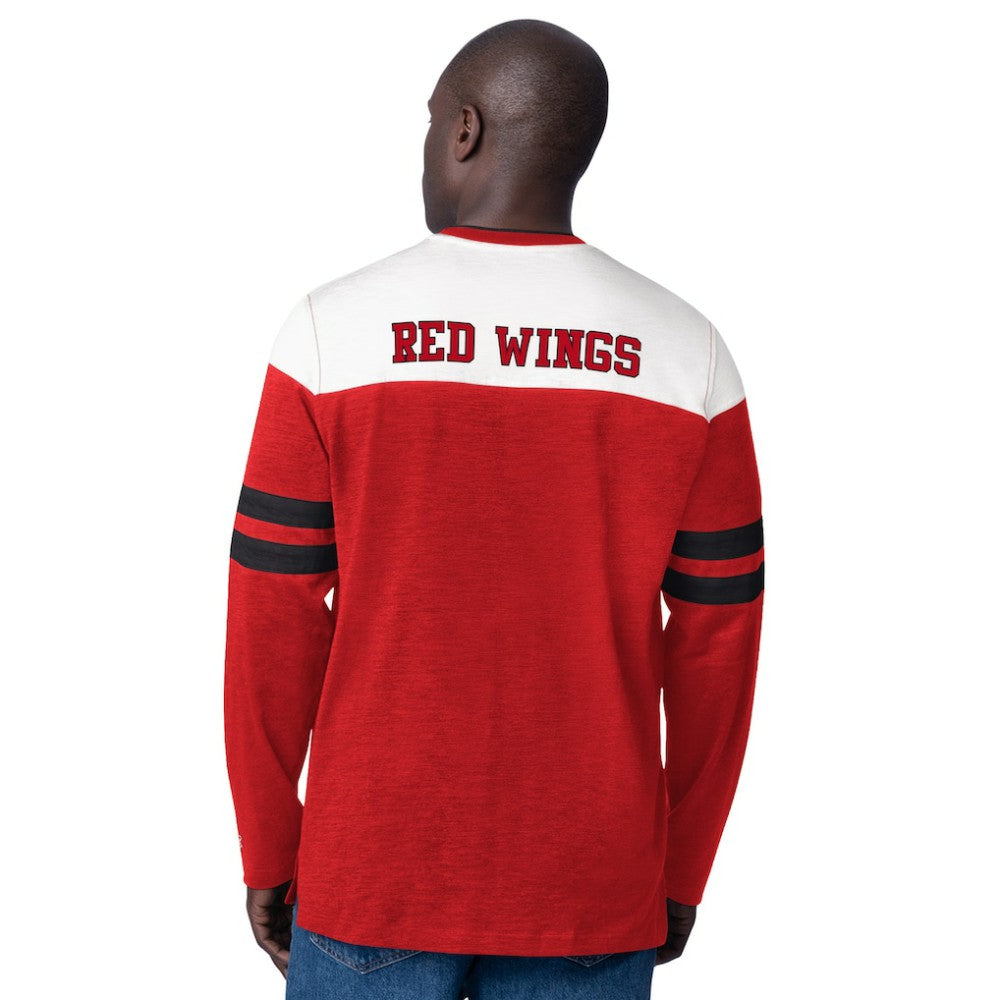 Detroit Red Wings Starter Blitz Durene Long Sleeve T-Shirt Red