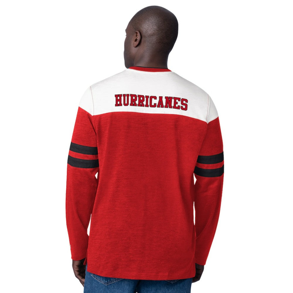 Carolina Hurricanes Starter Blitz Durene Long Sleeve T-Shirt Red