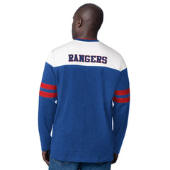 New York Rangers Starter Blitz Durene Long Sleeve T-Shirt Blue