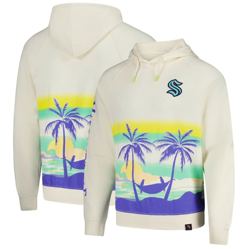 Seattle Kraken Margaritaville Island Dream Peached Pullover Hoodie Cream