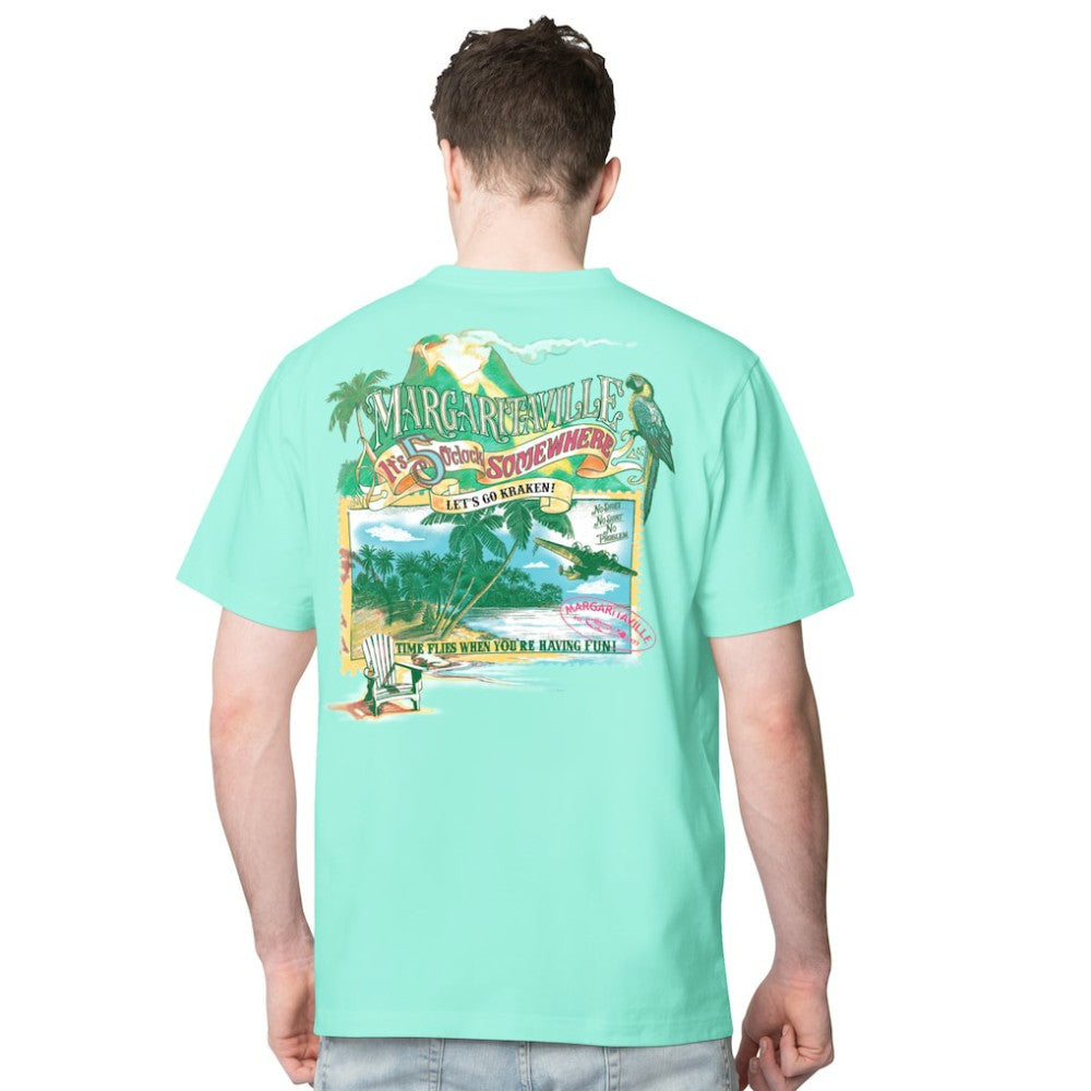 Seattle Kraken Margaritaville Time Flies T-Shirt Light Blue