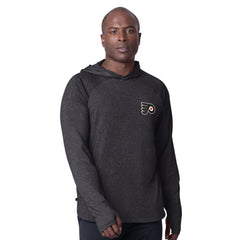 Philadelphia Flyers MSX by Michael Strahan Fast Track Raglan Long Sleeve Hoodie T-Shirt Black