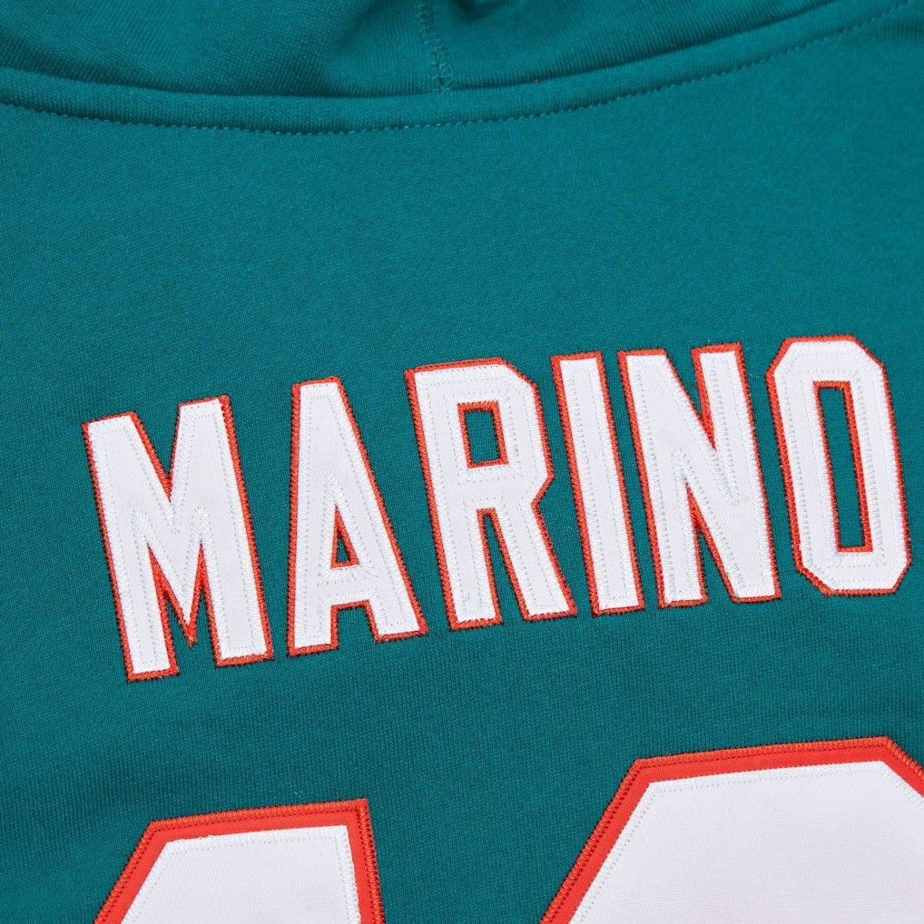 Dan Marino Miami Dolphins Retired Player Name & Number Pullover Hoodie - Aqua on sale