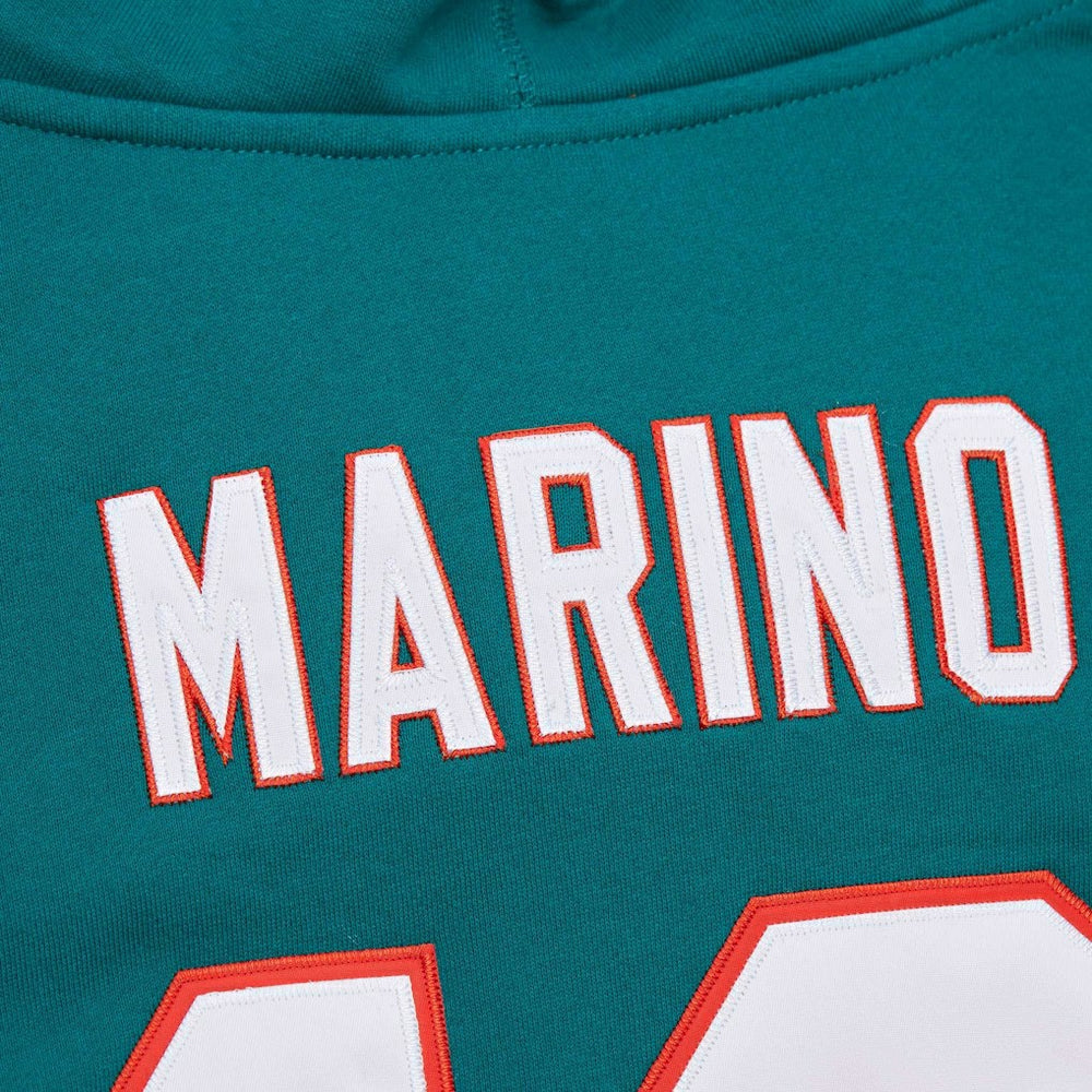 Dan Marino Miami Dolphins Retired Player Name & Number Pullover Hoodie - Aqua on sale