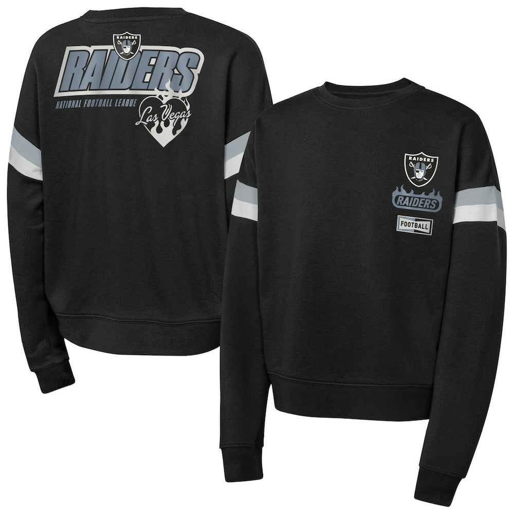 Las Vegas Raiders Girls Eternal Love Pullover Sweatshirt - Black cheap