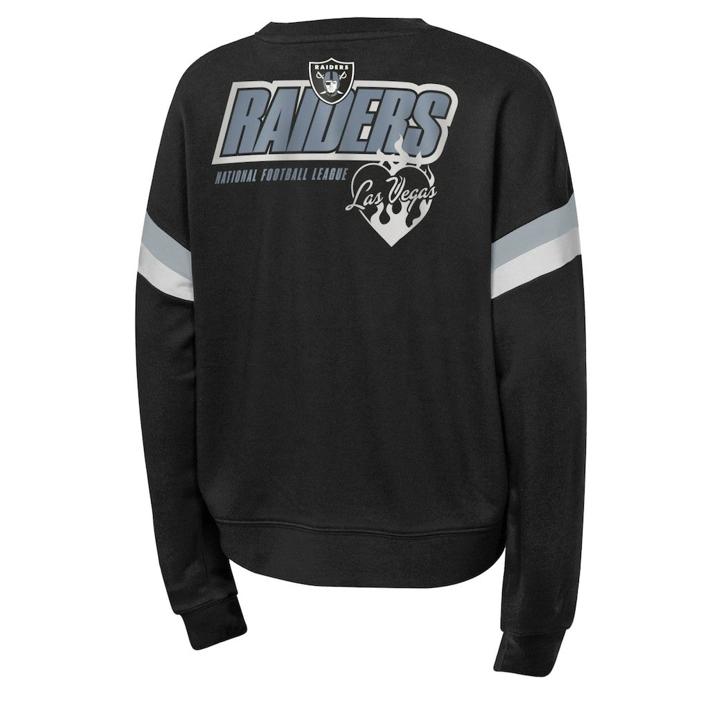 Las Vegas Raiders Girls Eternal Love Pullover Sweatshirt - Black cheap
