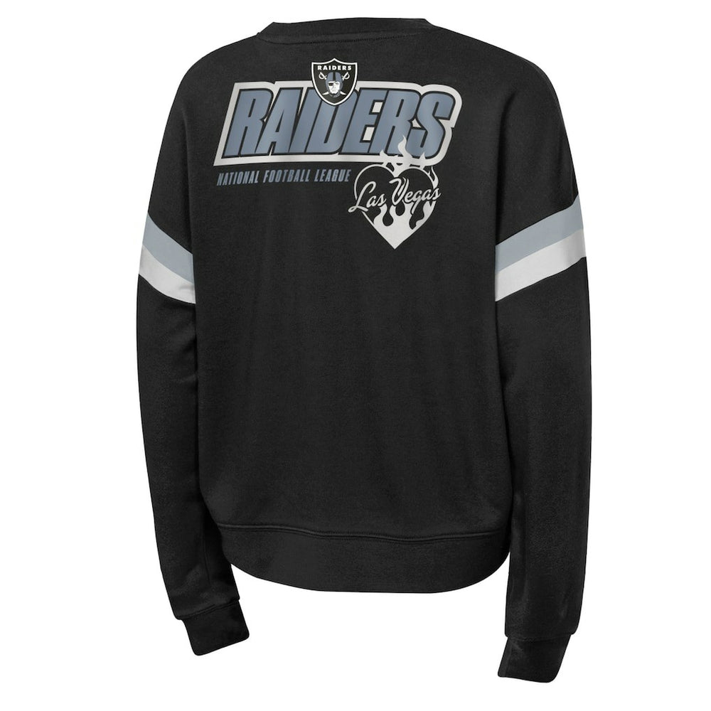 Las Vegas Raiders Girls Eternal Love Pullover Sweatshirt - Black cheap